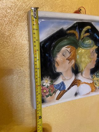 Placca Tosin decorativa in ceramica