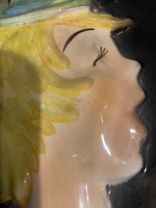 Placca Tosin decorativa in ceramica