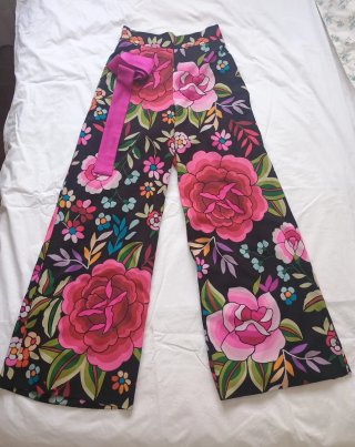 Elegante pantalón Palazzo de calidad