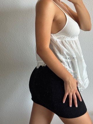 Falda asimétrica Zara negra
