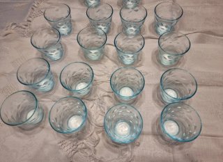 18 Bicchieri Bormioli Vetro Blu