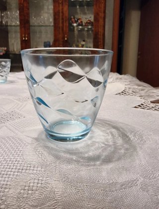 18 Bicchieri Bormioli Vetro Blu
