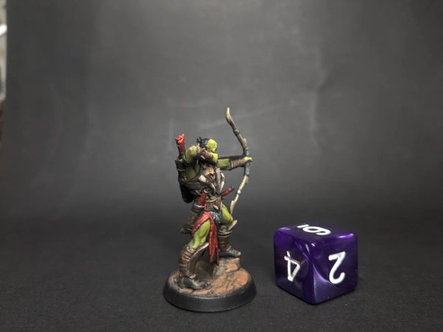 Miniatura Pintada: orco arquero 32mm DnD Heroquest