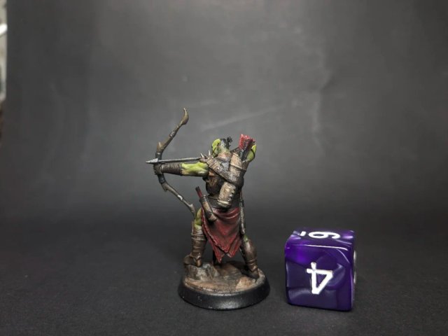 Miniatura Pintada: orco arquero 32mm DnD Heroquest