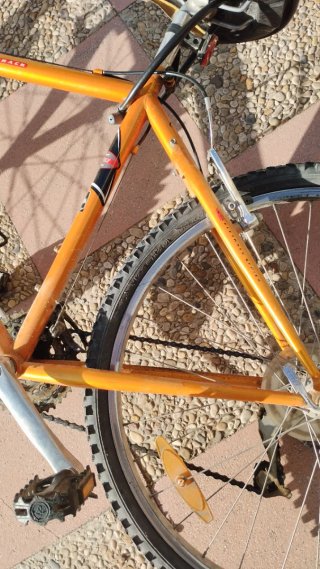 Bicicleta Trek y candado.
