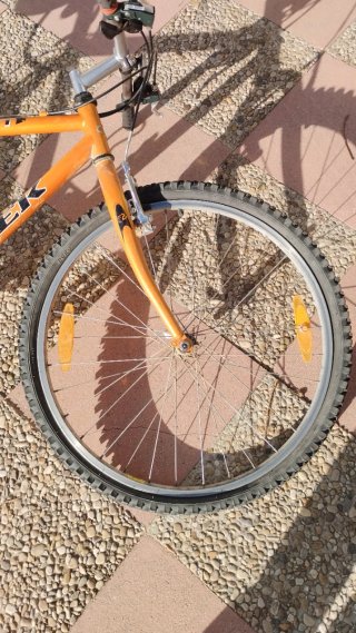 Bicicleta Trek y candado.
