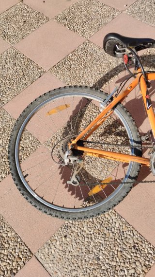 Bicicleta Trek y candado.