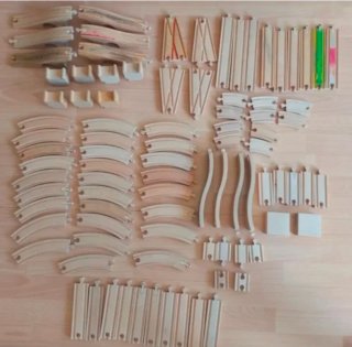 Vías Tren Madera Niños Juego Juguete