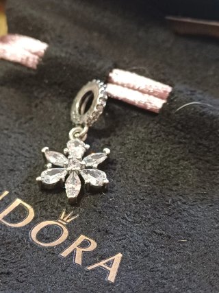 Charm Pandora Fiore Herbarium Argento