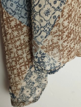 Blusa Naf Naf Beige y Azul