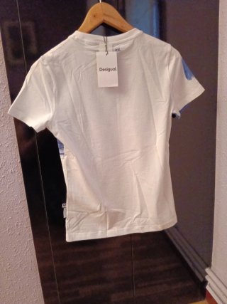 Camiseta Desigual Talla S Estampado Azul