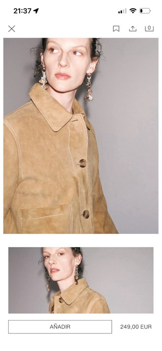 Chaqueta Piel Zara ante