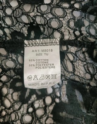 Abito stile boho-chic nero con pizzo