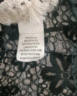 Abito stile boho-chic nero con pizzo