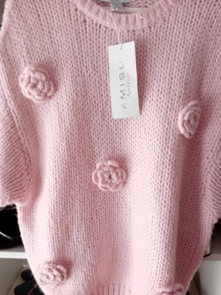 Jersey AMISU rosa flores talla única
