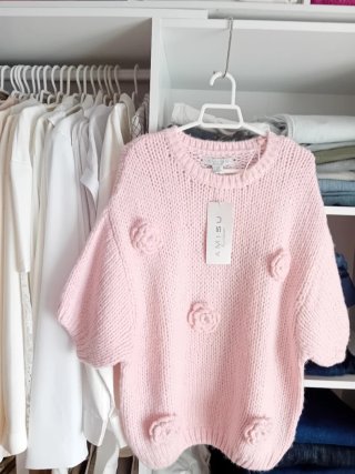 Jersey AMISU rosa flores talla única