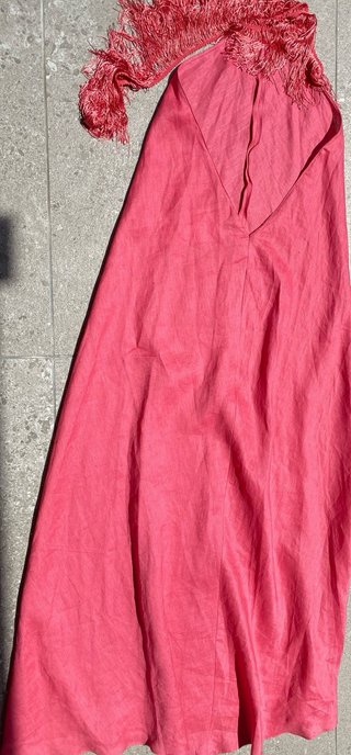 Vestido Zara Lino Coral/Rosa T.XS Nuevo etiquetado