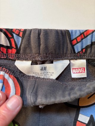3 Pantalones H&M Bebé Marvel Gris