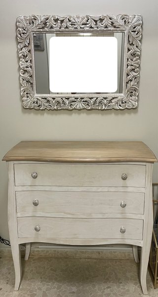 Conjunto de mueble entradita y espejo.