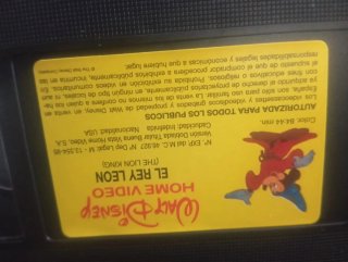 VHS El Rey León (The Lion King)