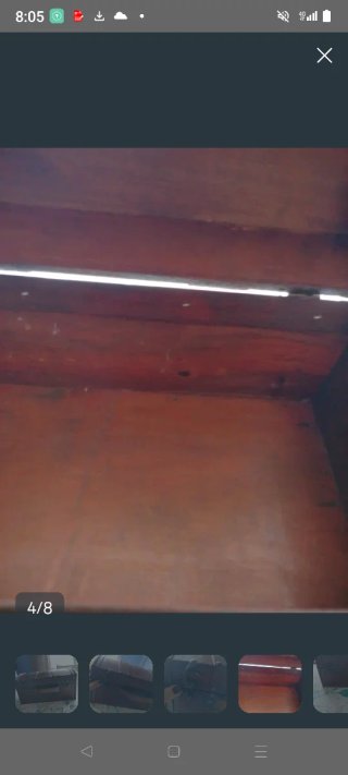 Baúl antiguo madera cuero metal 50+ años