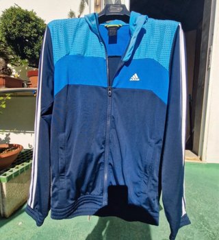 Chaqueta Adidas con capucha azul
