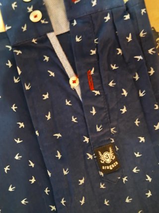 Camisa de mujer con estampado de pájaros