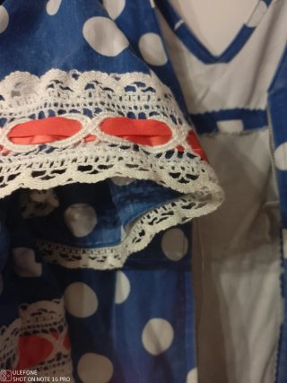 Vestido Flamenca Lunares Azul