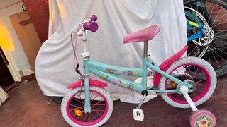Bicicleta infantil niña rosa y verde