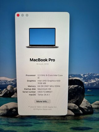 MacBook Pro 16” i9 64GB 2019 Space Gray