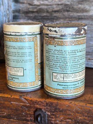 2 antiguas latas de Ruamba años 30