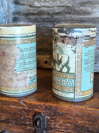 2 antiguas latas de Ruamba años 30