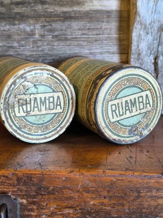 2 antiguas latas de Ruamba años 30