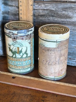 2 antiguas latas de Ruamba años 30
