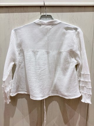 Blusa niña algodón elegante en color crudo