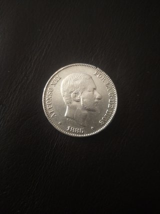 50 céntimos de peso Alfonso XII Manila 1885