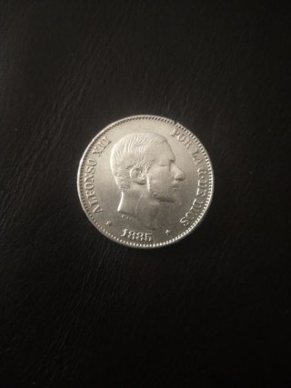 50 céntimos de peso Alfonso XII Manila 1885