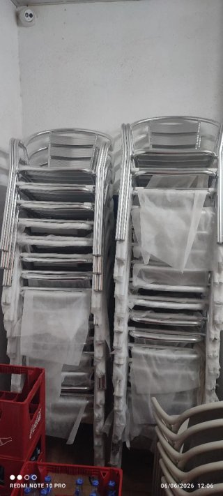 32 Sillas Aluminio Hostelería