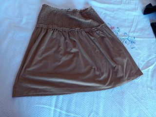 Gonna marrone con elastico