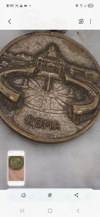 Medalla Antigua Papa Juan Pablo II Pontifex Maximu