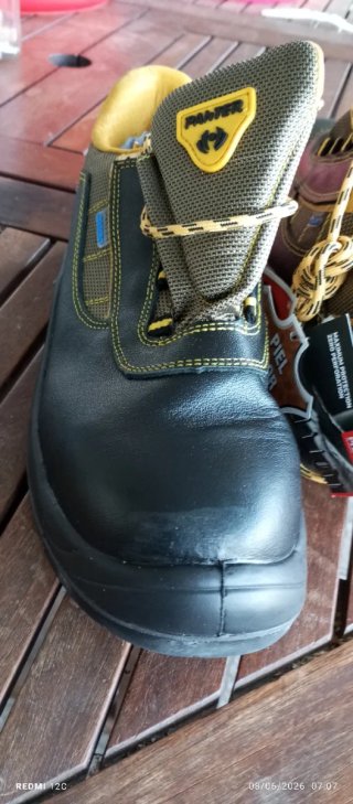 Zapatos Seguridad Panter Piel Flor Negra