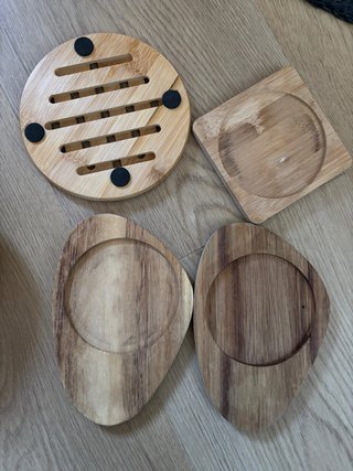 4 Sottobicchieri in Legno