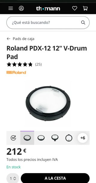 Roland PDX12 Caja 12" Dual Trigger