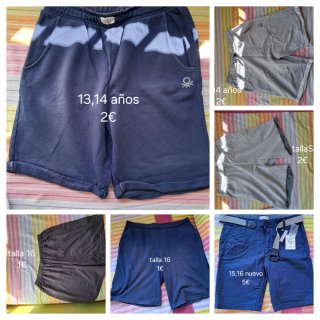 Lote 4 pantalones cortos Benetton y otros