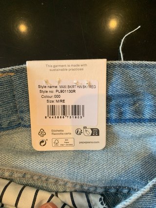 Pepe Jeans Maxi Falda Vaquera Azul