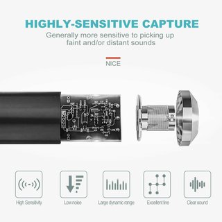 Microfono de Condensador Kit, ZINGYOU BM-800 Micro Set Estudio Profesional