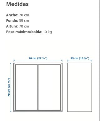Armario 2 puertas Ikea modelo Eket gris oscuro