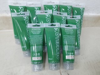 Lote 12 Tubos Pintura Verde PINCELLO 120ml