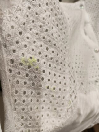 Vestido Zara blanco bordado y calado