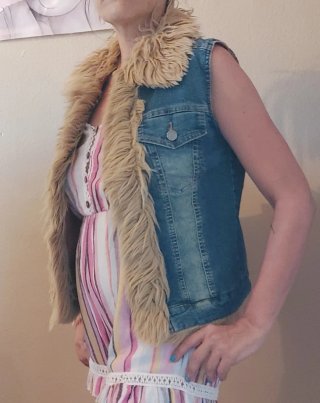 Chaleco vaquero con pelo